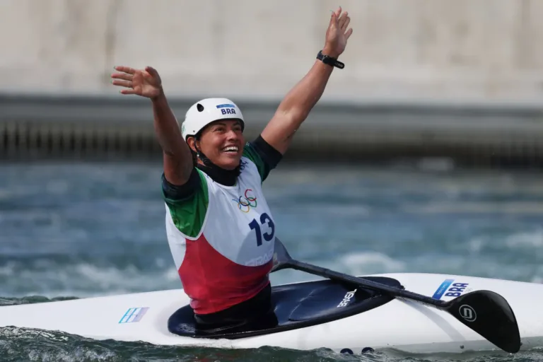 Ana Sátila conquistou o quarto lugar na final do caiaque na canoagem slalom. Foto: Luiza Moraes/COB