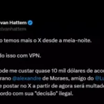 Publicação feita pelo deputado federal Marcel Van Hattem. Foto: Divulgação