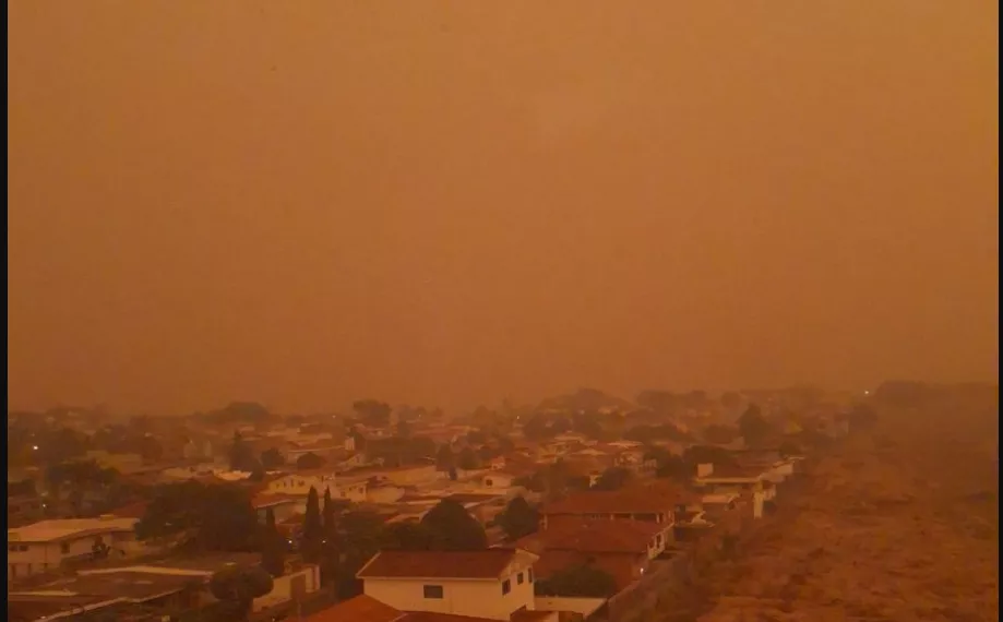 Ribeirão Preto tem 14 focos de incêndio e alta busca por serviços de saúde (Foto: Reprodução X/ @jotitos)