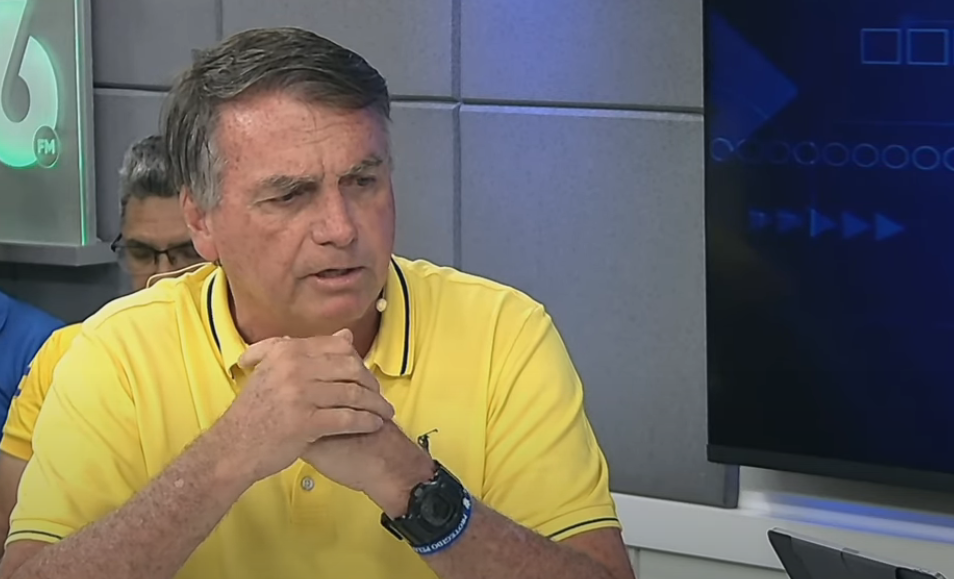 Jair Bolsonaro durante entrevista. Foto: Divulgação