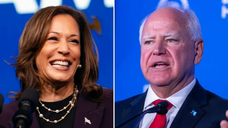 Kamala Harris e Tim Walz. Foto: reprodução