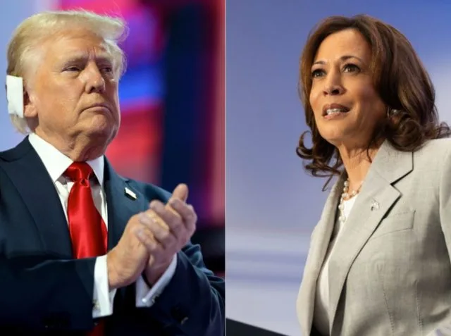 Donald Trump e Kamala Harris. Foto: reprodução