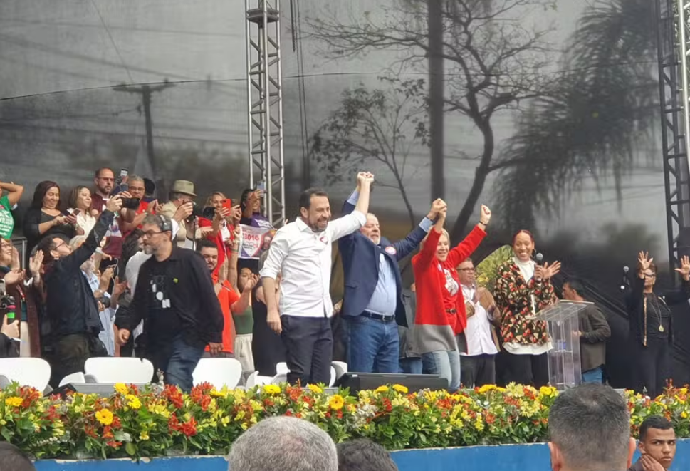 Lula no comício de Boulos e Marta - Foto: Reprodução