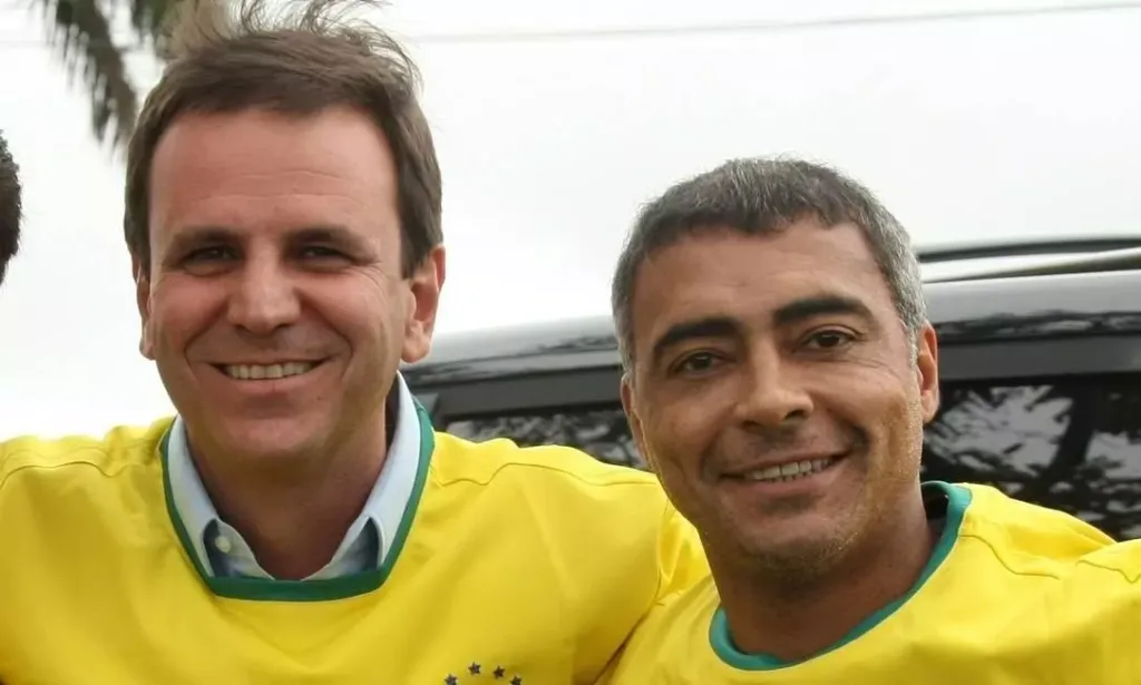 Eduardo Paes e Romário. Foto: reprodução