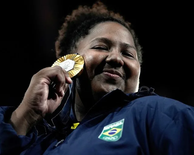 Beatriz Souza conquistou o primeiro ouro do Brasil, na categoria +78kg do judô - Foto: Alexandre Loureiro / COB