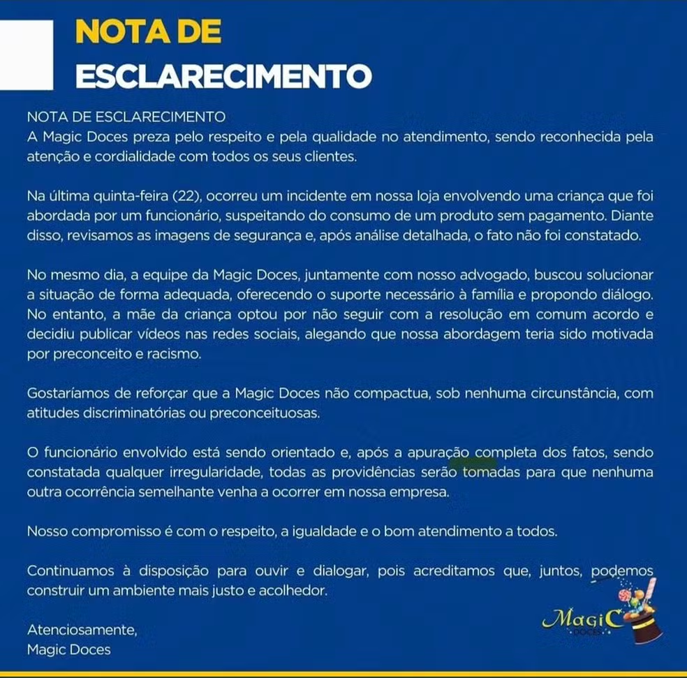 VÍDEO - "Não roubei nada": menino negro é acusado injustamente de furtar doces | Diário Carioca