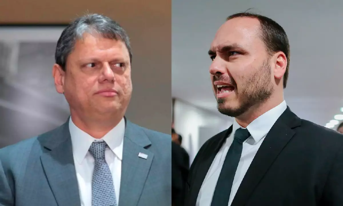 Tarcísio de Freitas e Carlos Bolsonaro - Foto: reprodução