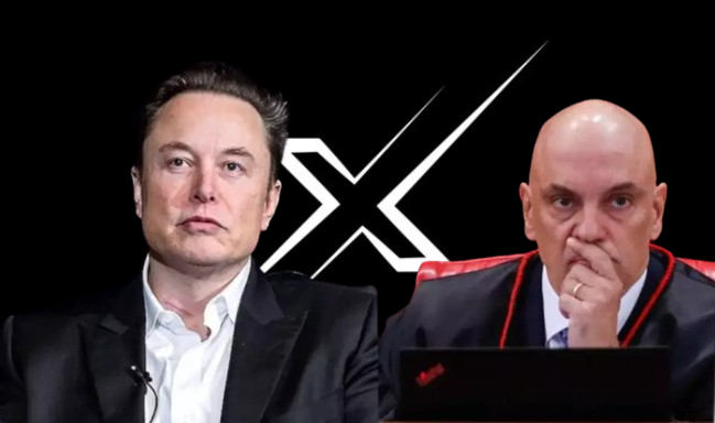 Elon Musk e Alexandre de Moraes - Foto: Reprodução