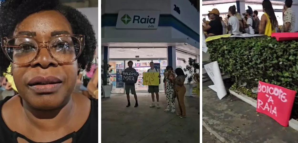 Maria Ângela e protestos contra a famárcia Raia (Foto: Reprodução)