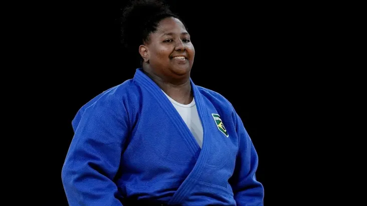 Beatriz Souza, judoca brasileira, conquistou a medalha de ouro na categoria +78kg do judô Crédito: Alexandre Loureiro/COB