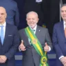 Moraes, Lula e Barroso na cerimônia do 7 de Setembro