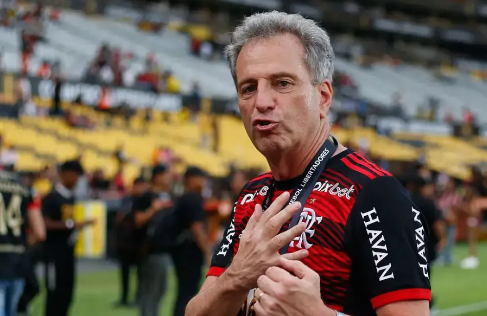 O presidente do Flamengo, Rodolfo Landim