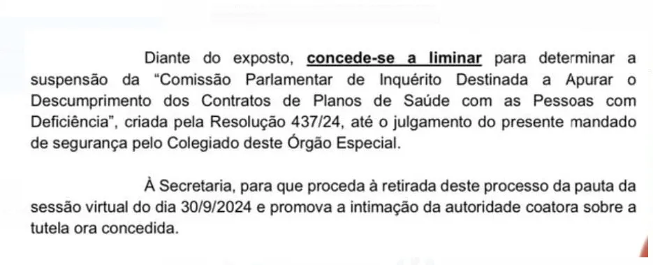 Suspensão da CPI dos Planos