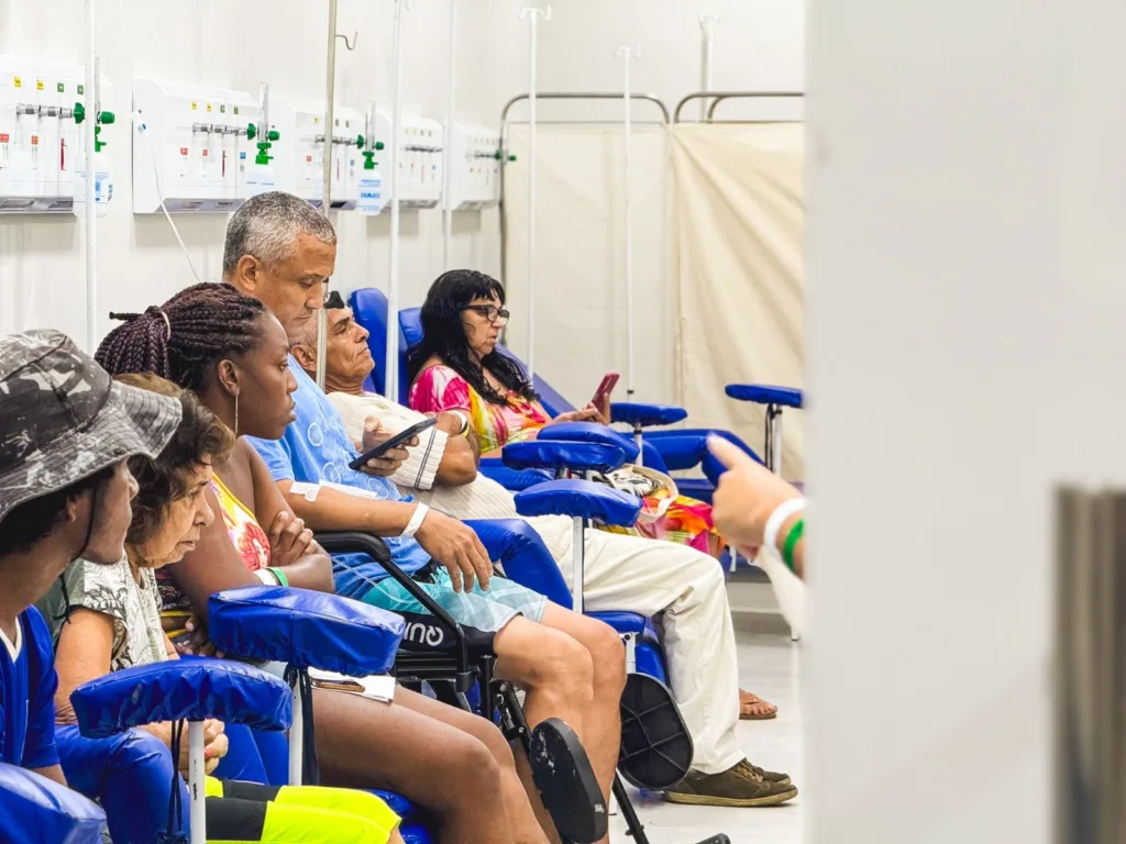 Pacientes na sala de inalação - Foto: PMN/ Giulia Nascimento