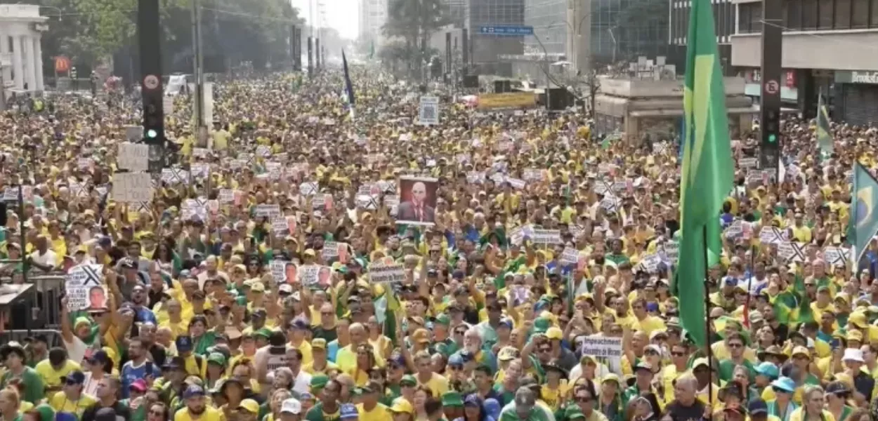 Ato bolsonarista na Avenida Paulista, São Paulo-SP, 7 de setembro de 2024 (Foto: Reprodução/YT)