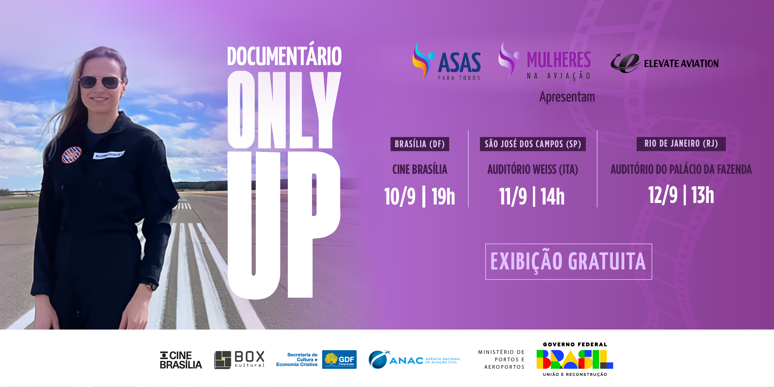 Anac promove exibições gratuitas do filme Only Up para fomentar o ingresso de mulheres na aviação