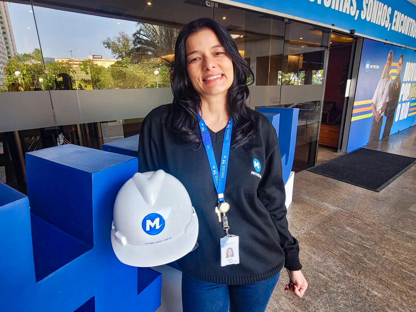 Flavia Santos, estagiária da Gerência de Segurança Operacional do MetrôRio | Foto: Divulgação/MetrôRio