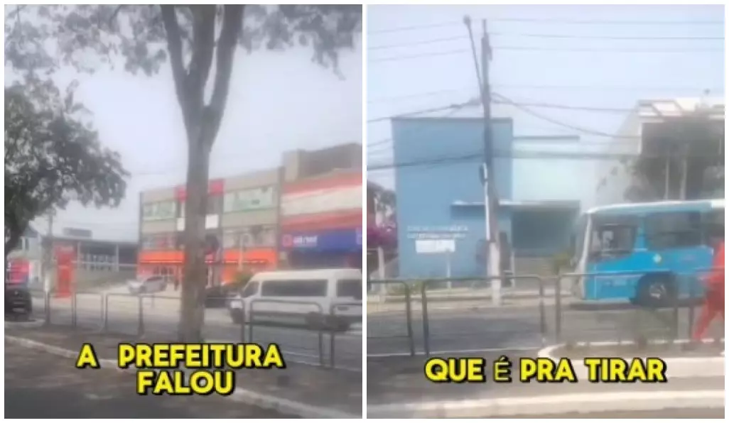 Homens retiram material de campanha de Guilherme Boulos (PSOL) das ruas e dizem que seguem ordem da Prefeitura de São Paulo, comandada por Ricardo Nunes (MDB). Foto: Reprodução