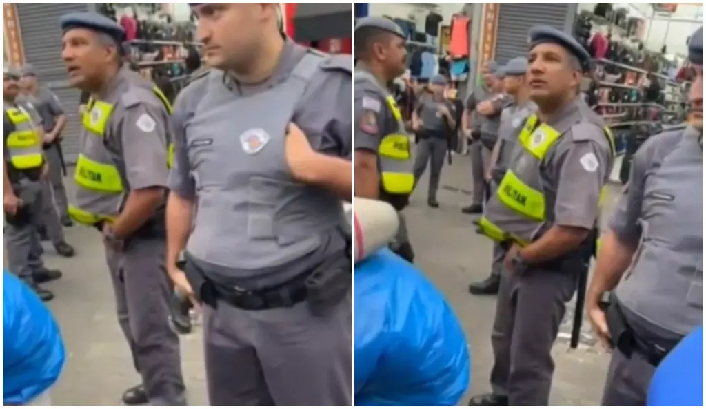 Policial Militar ataca ambulante africano em São Paulo. Foto: Reprodução