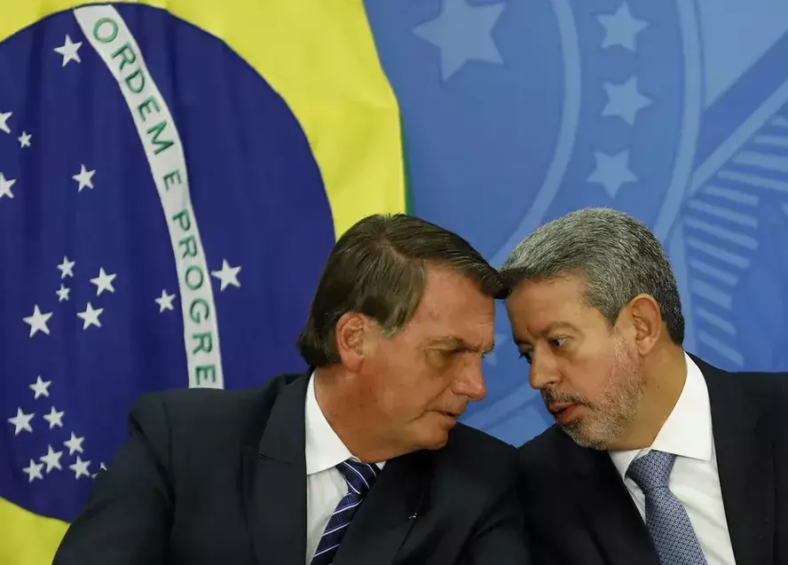 O ex-presidente Jair Bolsonaro e o presidente da Câmara, Arthur Lira. Foto: reprodução