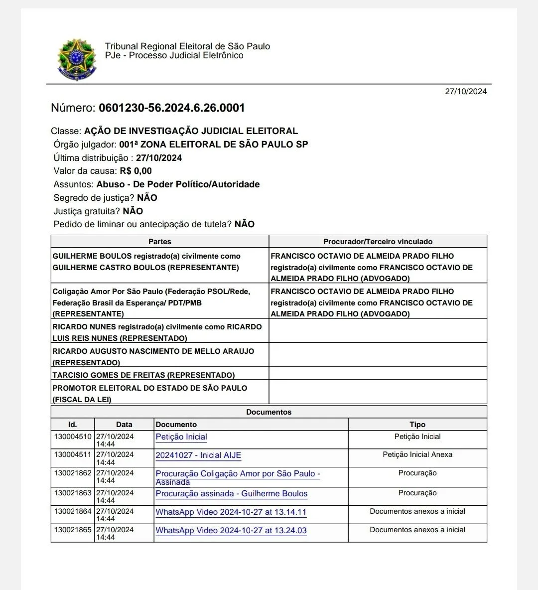 Campanha de Boulos aciona Justiça contra crime de Tarcísio de Freitas | Diário Carioca