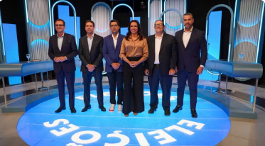 Eduardo Paes e Tarcísio Motta apresentam propostas no debate da Globo, enquanto Ramagem e Amorim apostam em ataques