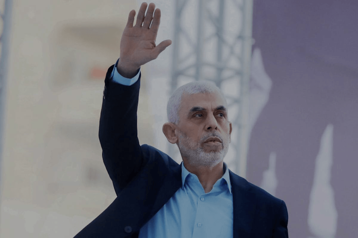 Yahya Sinwar, chefe do movimento islâmico palestino Hamas, na Cidade de Gaza em 14 de abril de 2023 [Yousef Masoud/SOPA Images/LightRocket via Getty Images]