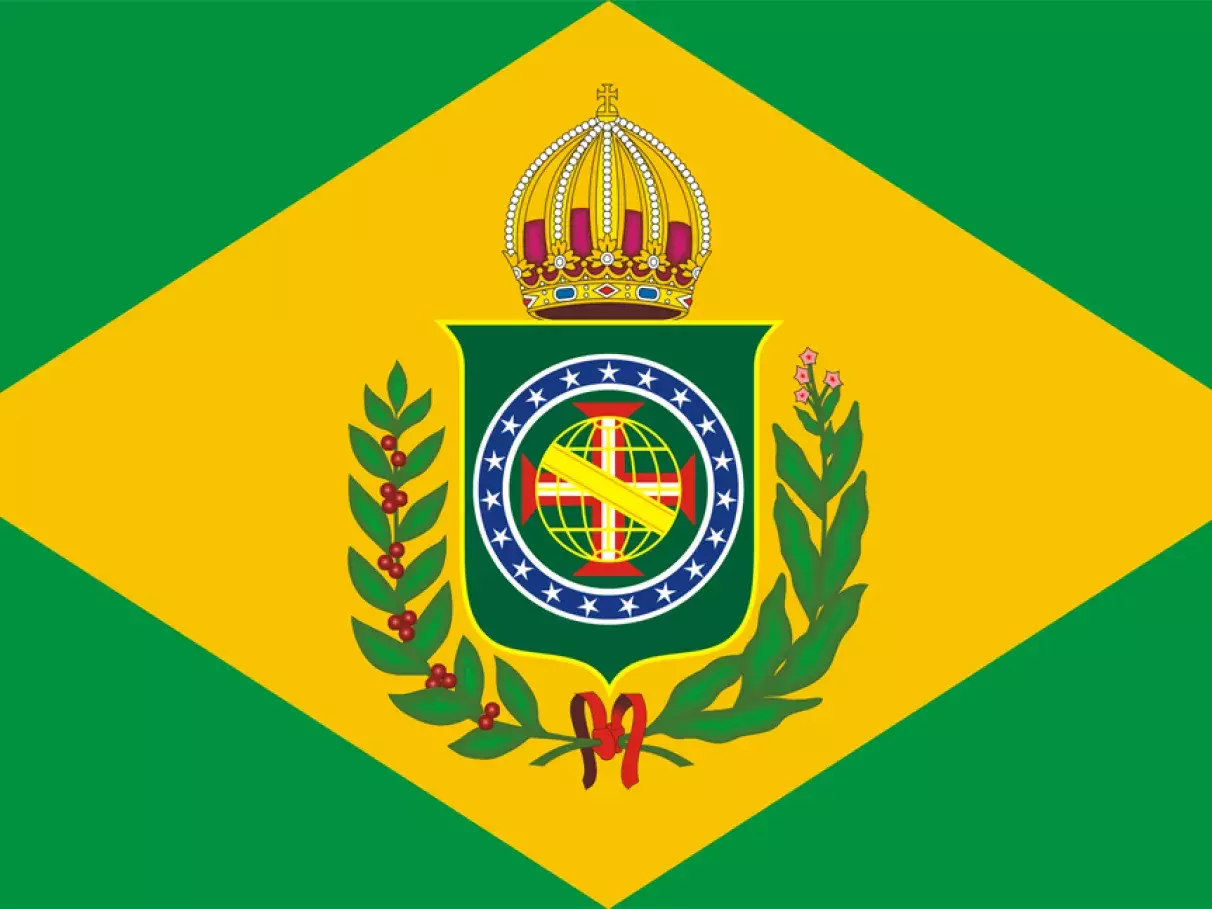 Bandeira do Brasil usada durante o regime monarquista. Foto: reprodução