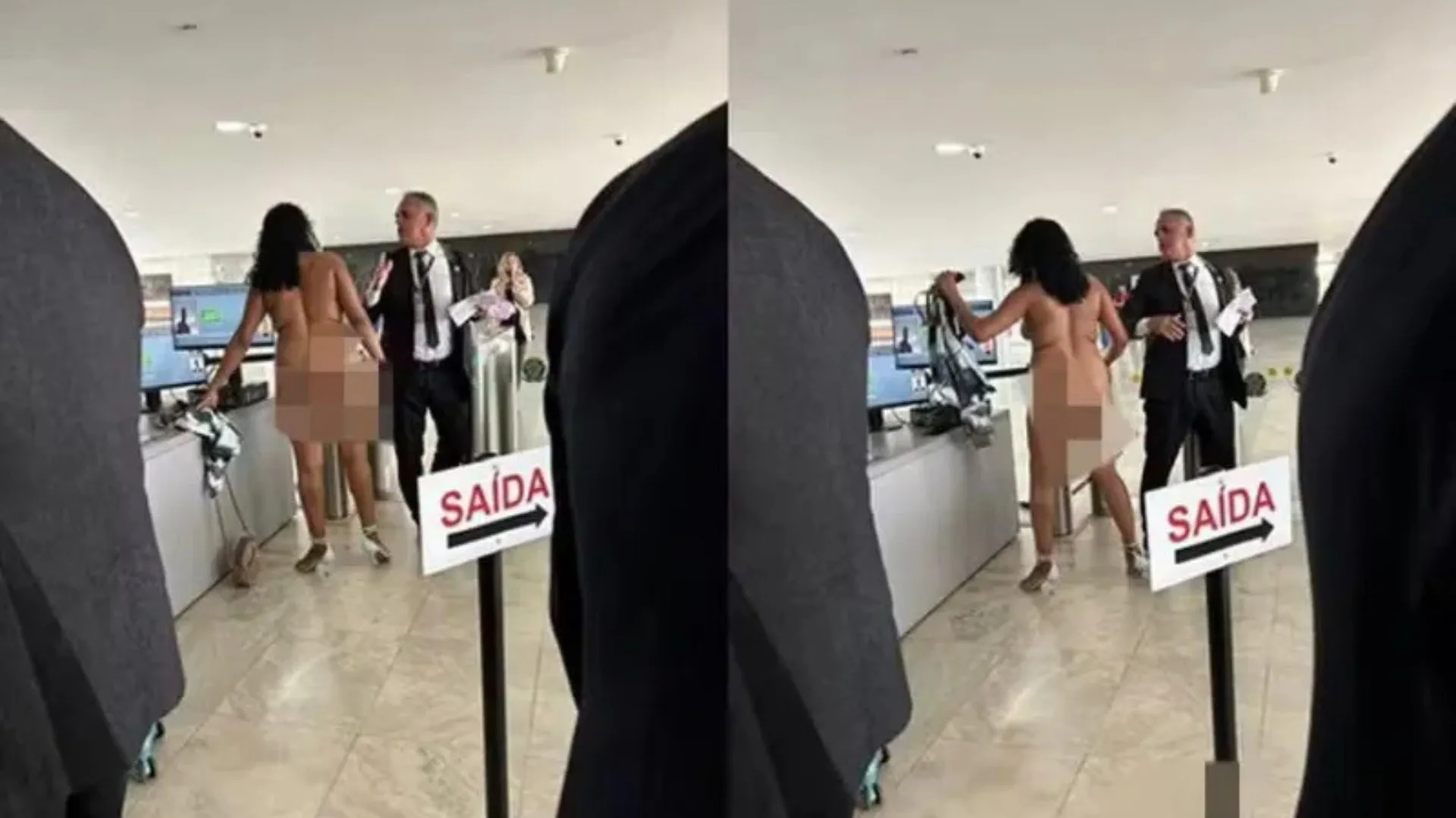 Mulher tenta acessar o Palácio do Planalto sem roupas; segurança intervém