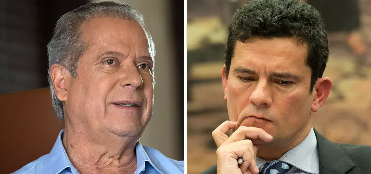 José Dirceu e Sérgio Moro: todas as condenações do ex-ministro foram anuladas. Foto: Lula Marques/Agência PT