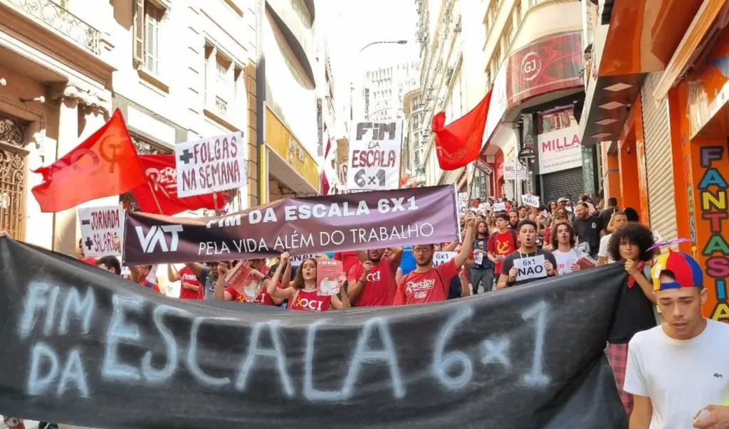 Manifestação a favor do fim da escala 6×1: PEC atinge assinaturas para ser protocolada. Foto: reprodução