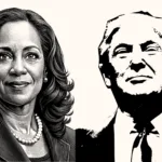 Kamala Harris e Donald Trump estão empatados na disputa pela presidência dos EUA, segundo pesquisa final da NBC