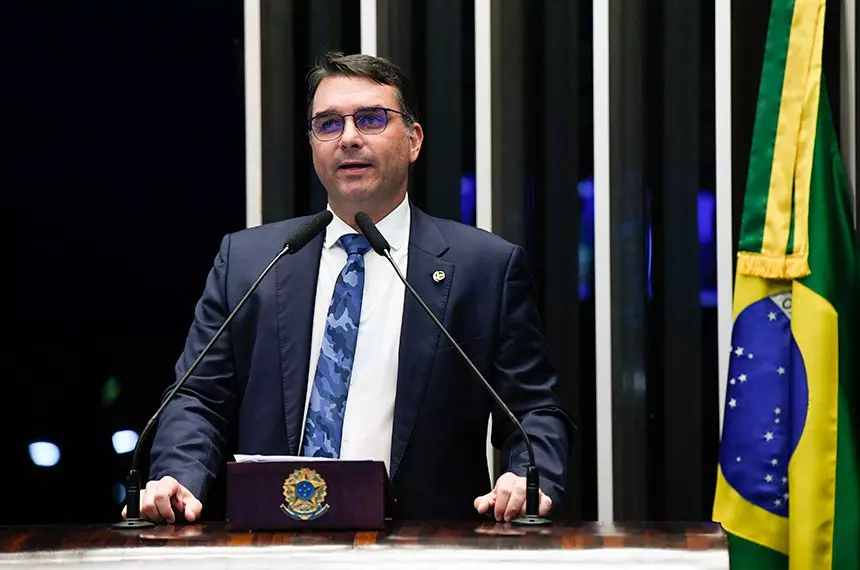 O senador Flávio Bolsonaro (PL-RJ). Foto: Jefferson Rudy/Agência Senado