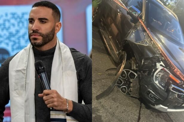 Carro do pastor Leonardo Sale após tentativa de assalto no Rio.