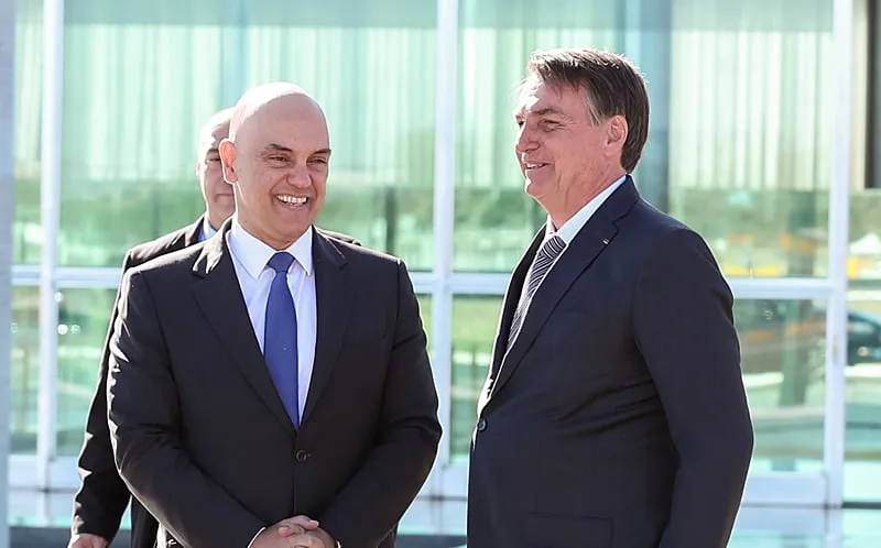 Alexandre de Moraes e Jair Bolsonaro