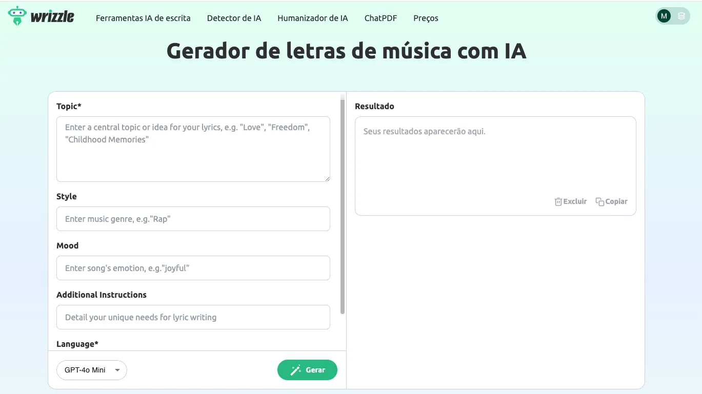 5 melhores geradores de letras de música com IA gratuitos
