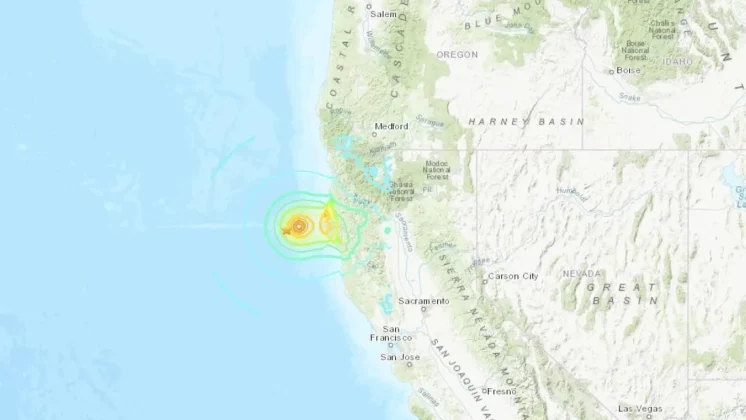 Terremoto de magnitude 7,0 é registrado na Califórnia. Foto: USGS/Reprodução