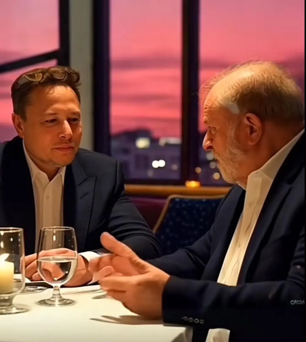 Montagem feita com Elon Musk em encontro com Lula. Foto: Reprodução.
