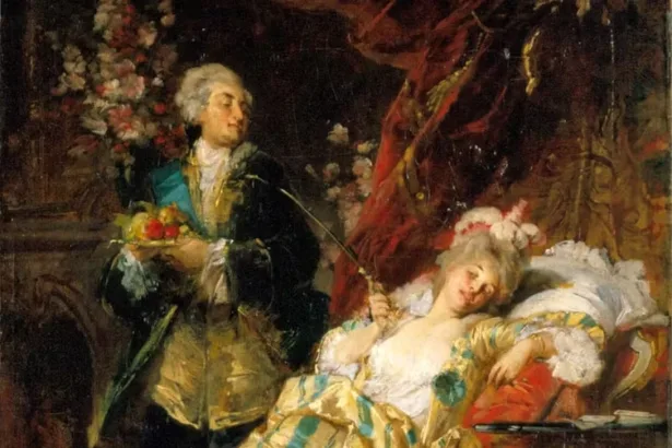 “Louis XV e Madame Du Barry”, de Gyula Benczúr: odiada pela corte e adorada pelo rei, Jeanne du Barry conseguiu se impor por seis anos como a favorita do monarca, mas também acabou na guilhotina Hungarian National Gallery