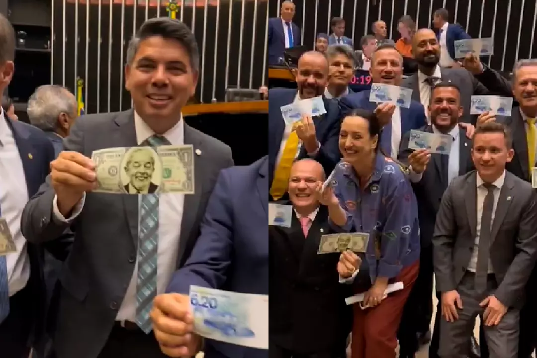 Deputados bolsonaristas no Congresso comemora a alta do dólar. Foto: reprodução