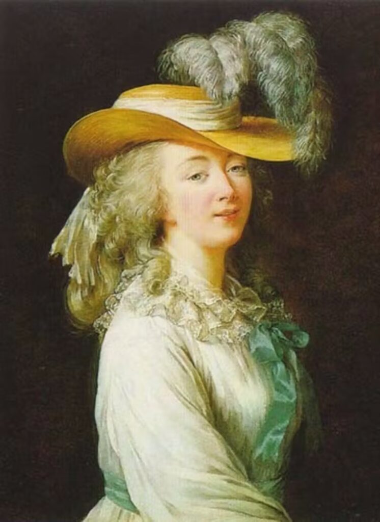 Madame Du Barry retratada por Élisabeth Vigée-Lebrun em 1781. Wikimedia Commons
