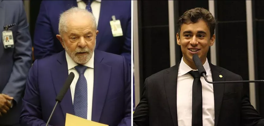 Presidente Luiz Inácio Lula da Silva (à esq.) e Nikolas Ferreira (Foto: ABR | Câmara dos Deputados)