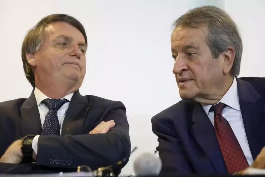 O ex-presidente Jair Bolsonaro e o presidente do PL, Valdemar Costa Neto. Foto: Reprodução