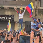 Caracas/Venezuela - 09/01/2025 - Líder da oposição Maria Corina Machado faz discurso na Venezuela é detida e depois grava video dizendo que está livre. Foto: RS/Fotos Públicas