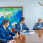 Presidente Lula durante reunião com o governador do Rio de Janeiro, Cláudio Castro, no Palácio do Planalto - Foto: Ricardo Stuckert/PR