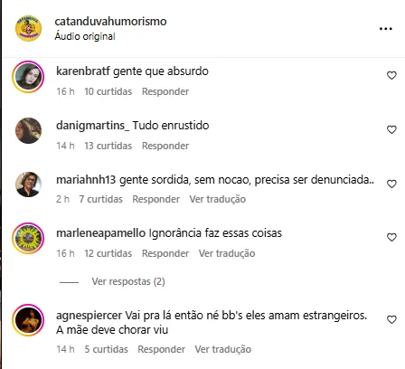 Reações nas redes sociais