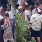 Homens foram flagrados envolvidos em atos sexuais ao ar livre na Pedra do Arpoador, no Rio de Janeiro, durante o dia – Foto: Reprodução