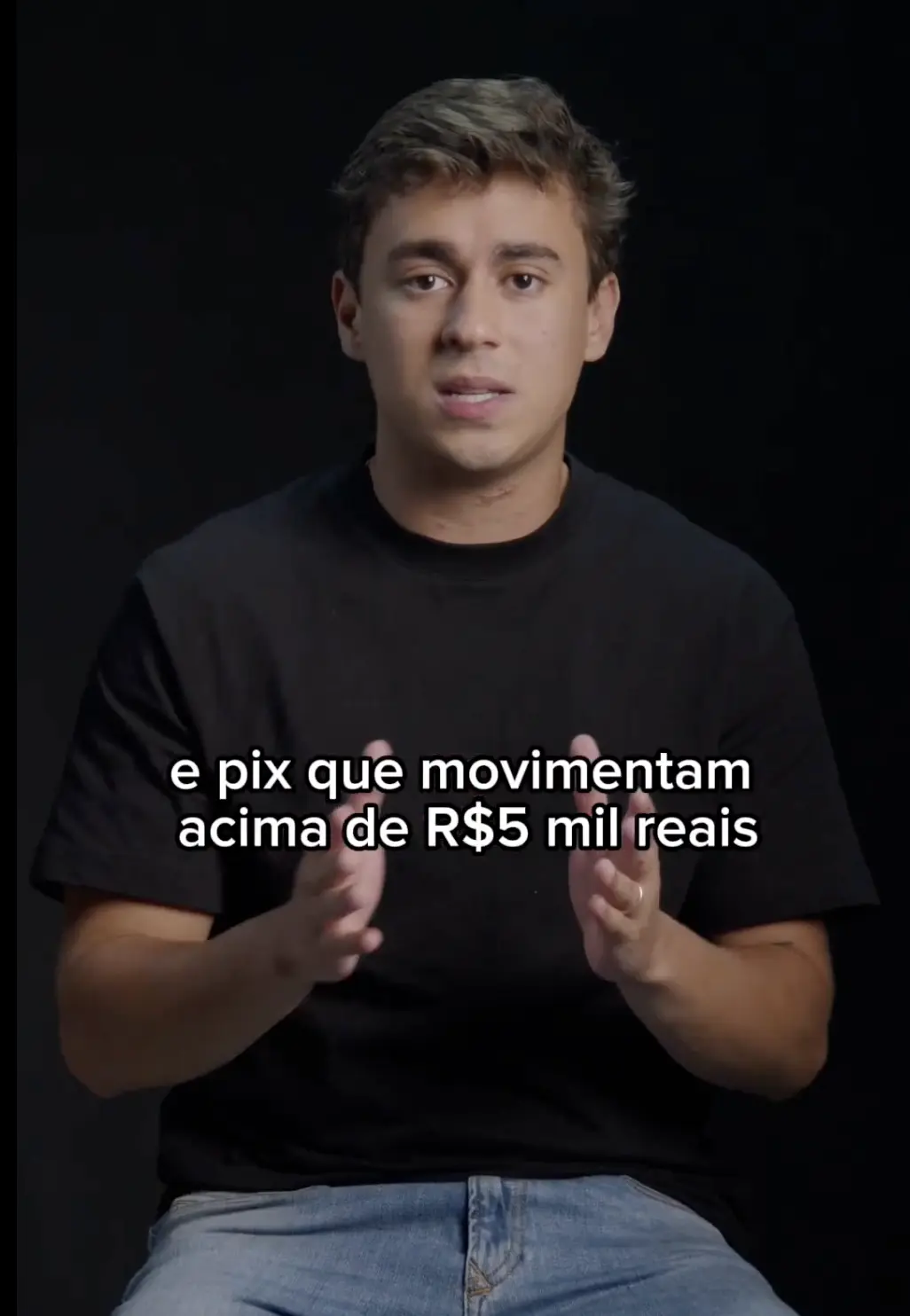 Nikolas Ferreira no vídeo com fake news sobre o Pix