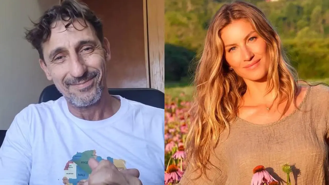 O ator Tuca Andrada e a modelo Gisele Bündchen – Reprodução