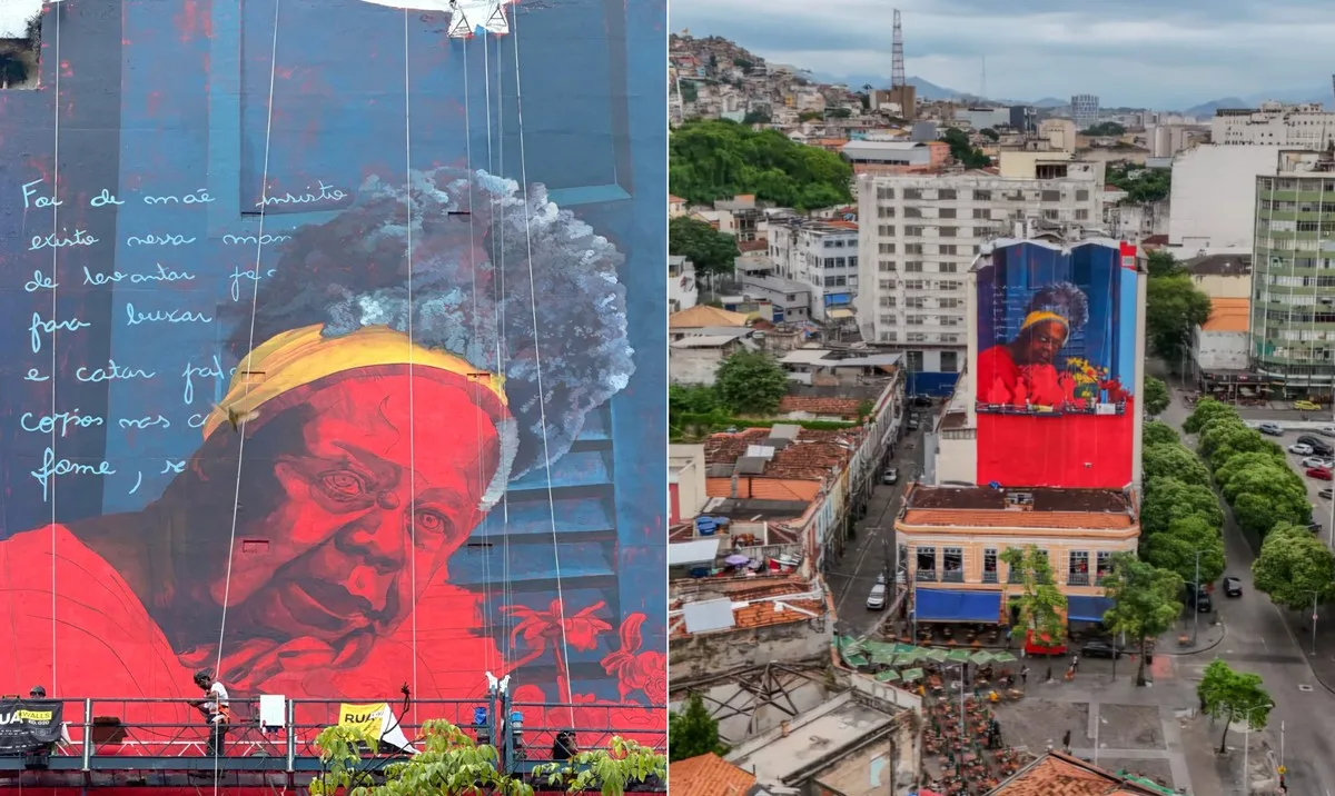 Arte com mais de 30 metros de altura será inaugurada na próxima terça-feira (Foto: Fotos de Douglas Dobby)